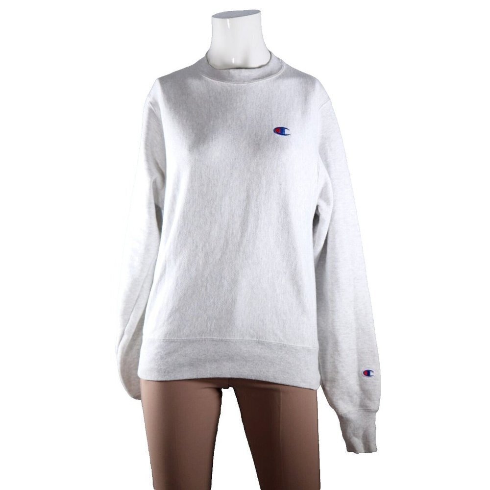 Champion Womens Size XS Gray Reverse Weave Sweatshirt Crew Neck Pullover Sweater